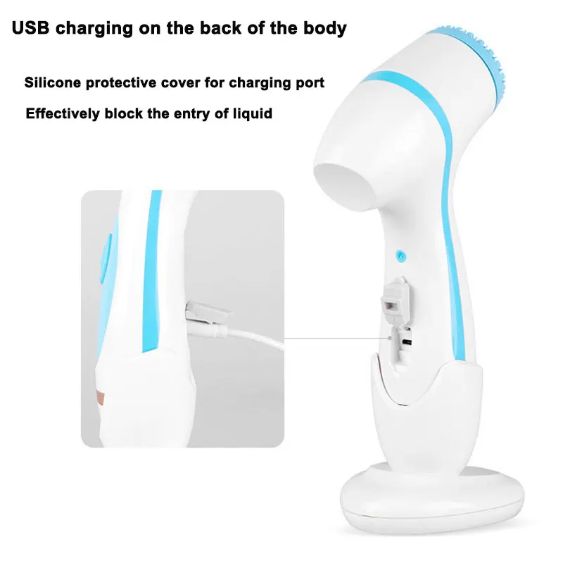 3-in-1 elektrische reinigingsborstel Trillingen Gezichtsreiniger Gezichtsmassager Sonische roterende reinigingsborstel Gezicht Diepe reinigingstool