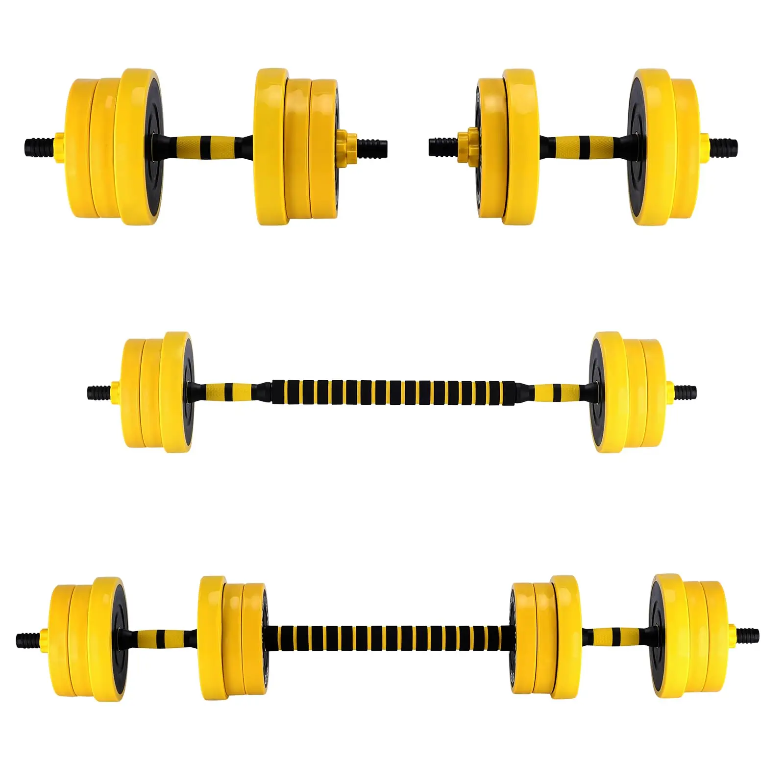 Adjustable Dumbbell Weight Set 33 Lbs/44 Lbs, Dumbbell Weights With Pe Coating and Comfortable Handle for Home Gym