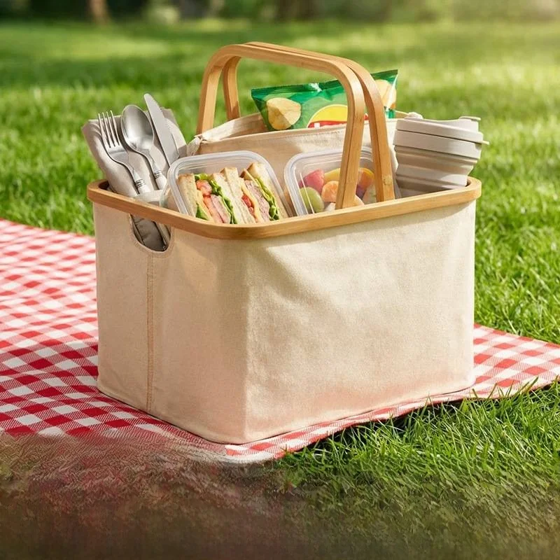luxury-canvas-storage-basket-for-camping-picnic-dirty-clothes-hamper-toy-and-clothing-organizer-sturdy-foldable-fabric-basket