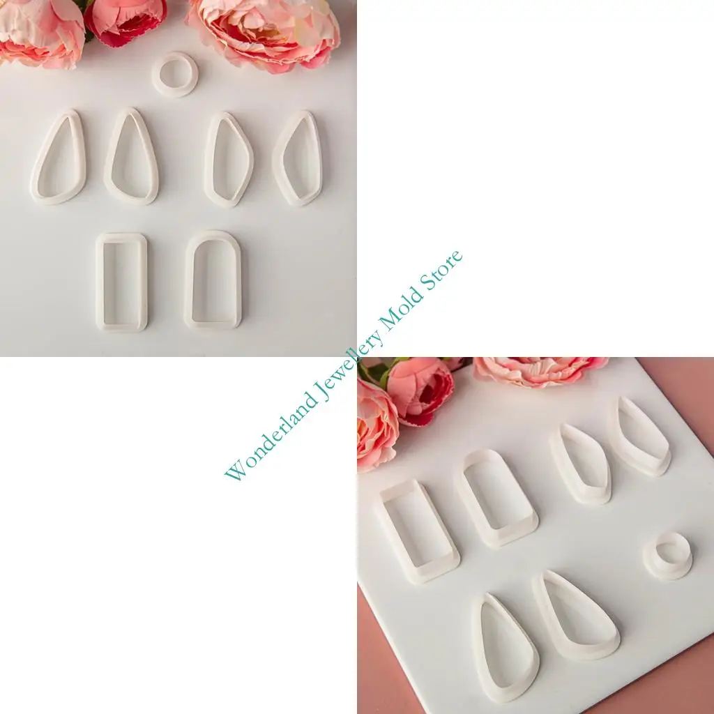 

H7EB 7-Cavity Geometric Resin Stray Jewelry Plom