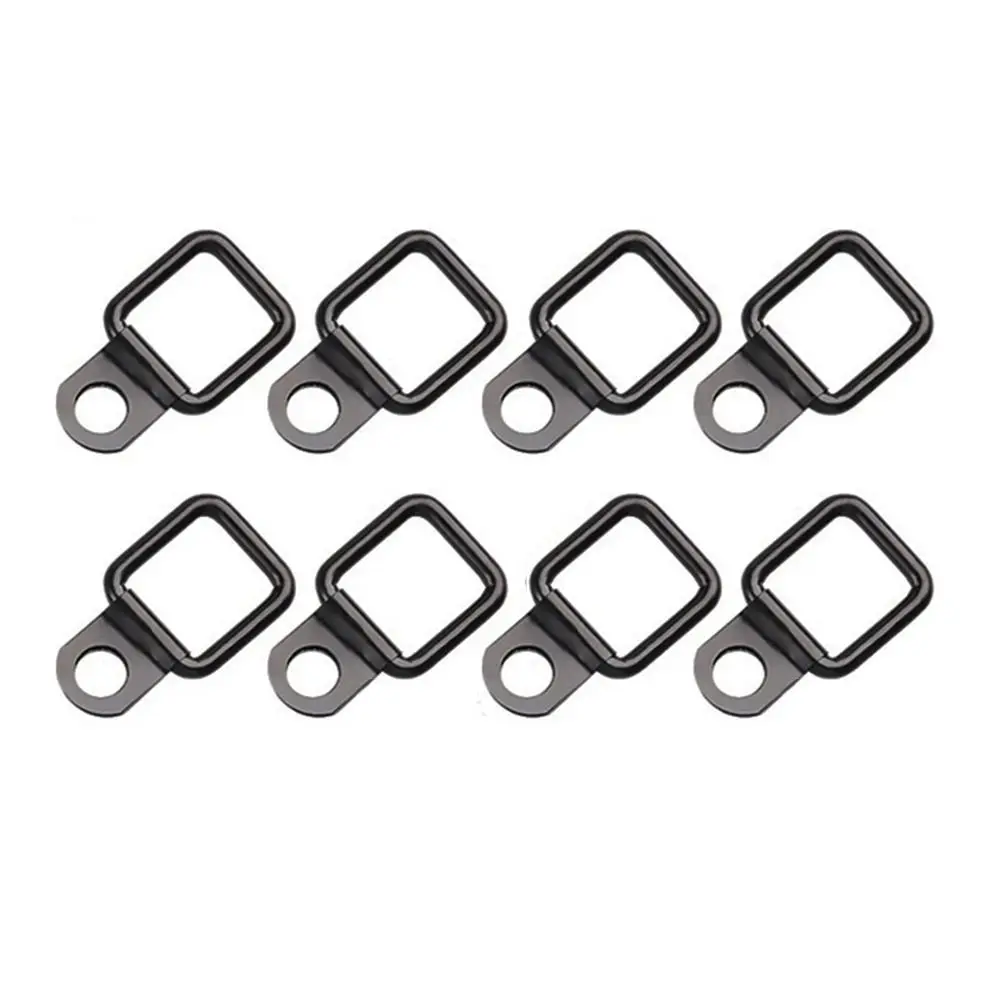 8Pcs Heavy Load D Ring Tie Down Trailer Anchors Lashing Ring Square Shape Metal Pull Hook Cargo Tie Down Ring for Car Truck RV