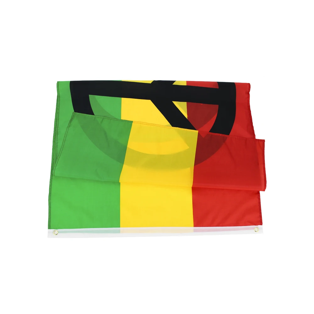 3x5ft Stock Green Yellow Red Rasta Peace Flag