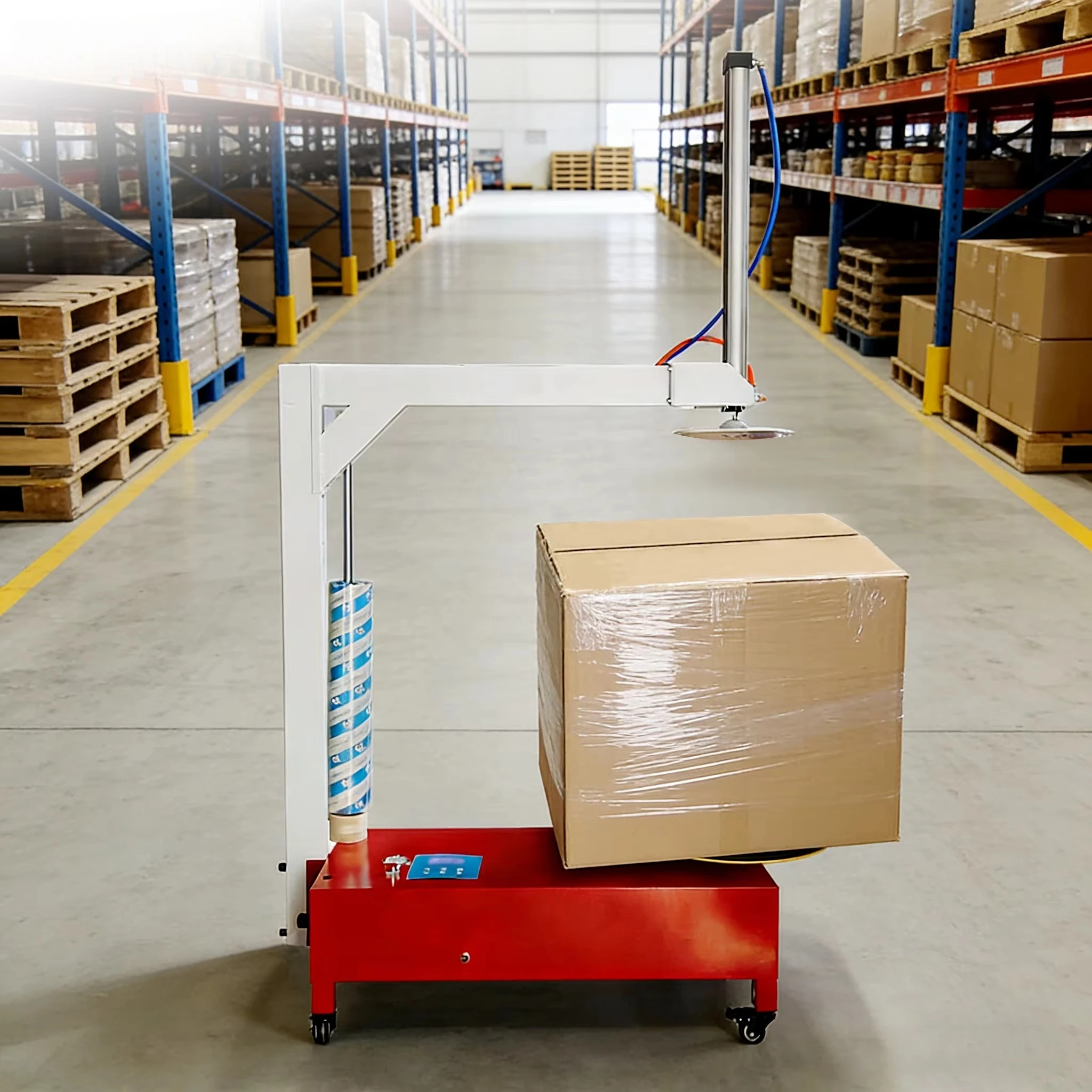High-speed Plastic Film Wrapper Dispenser Automatic 500mm Stretch Film Electric Wrapping Machine for Roll