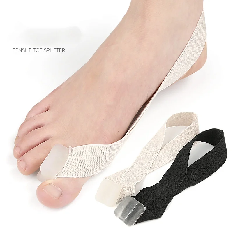 New 8PCS Forefoot Pad Hallux Valgus Orthosis Day Night Use Big Bone Overlapping Toe Separator Tension Band Cloth Strip Massage