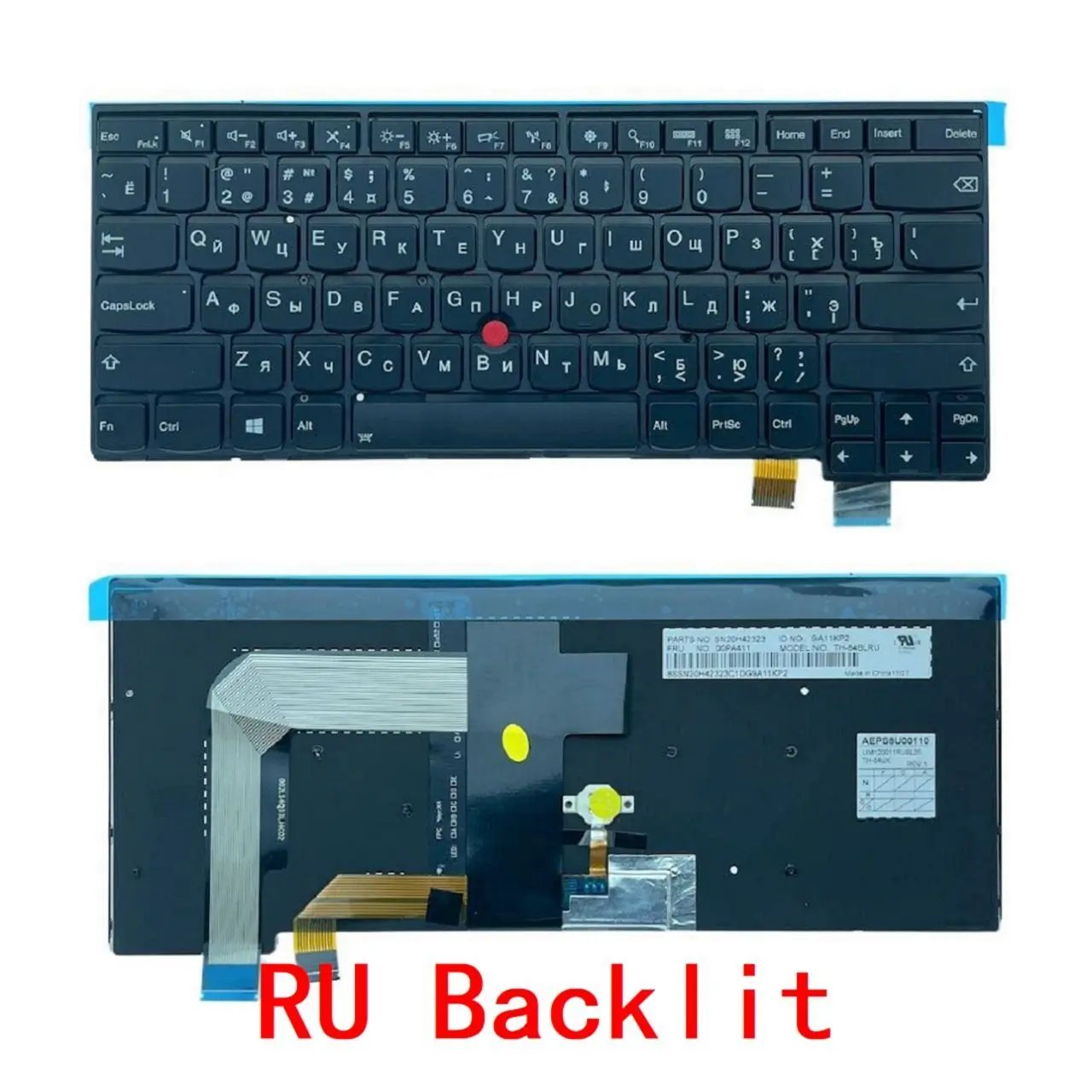 XIN-Russian-US layout Backlit Laptop Keyboard For Lenovo Thinkpad T460S T470S T460P T470P with Backlit With Point