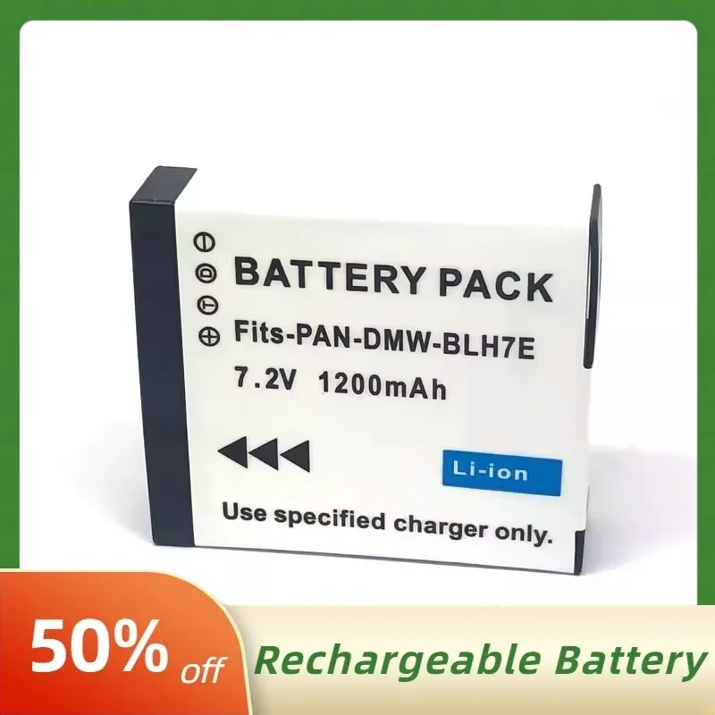 7.2V 1200mAh DMW-BLH7 BLH7E Battery for Panasonic Lumix LX10 GM5 GF7 GF8 GF9 GF10 GM1 GM1S with New LED USB Type C Port