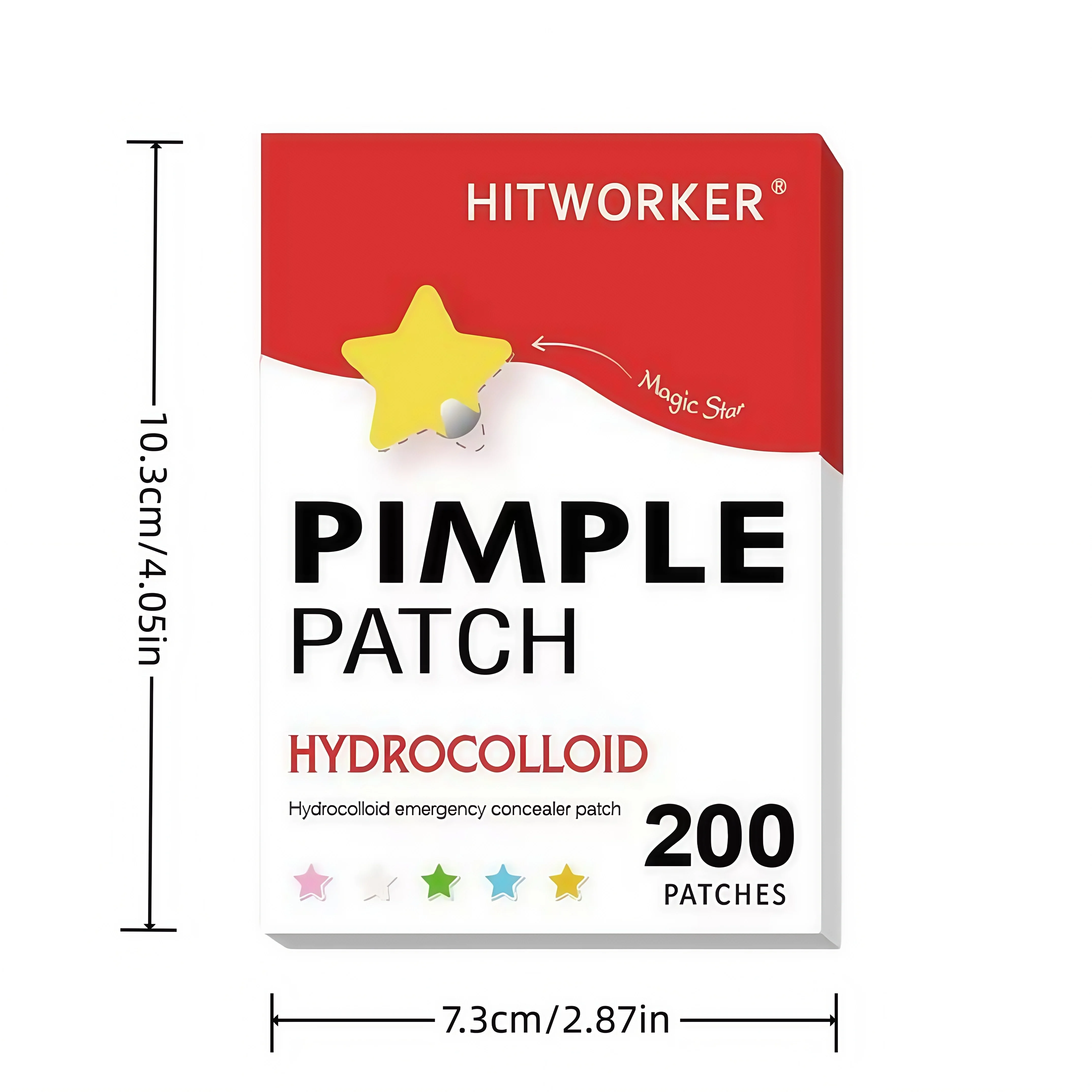 200 Stück Akne-Pflaster in verschiedenen Farben und Größen mit Teebaumöl zur Pickelbehandlung und -entfernung