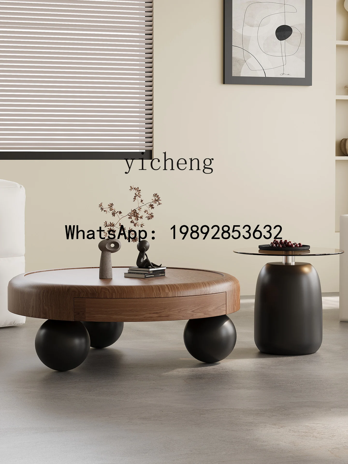 B1 coffee table combination Italian creative living room coffee table solid wood