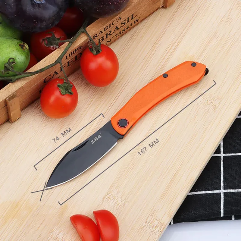 SANRENMU 7315 12C27 Blade Pocket Folding Knife Outdoor Camping CutFruit Hunting Portable Personality EDC Rescue Tool Knives