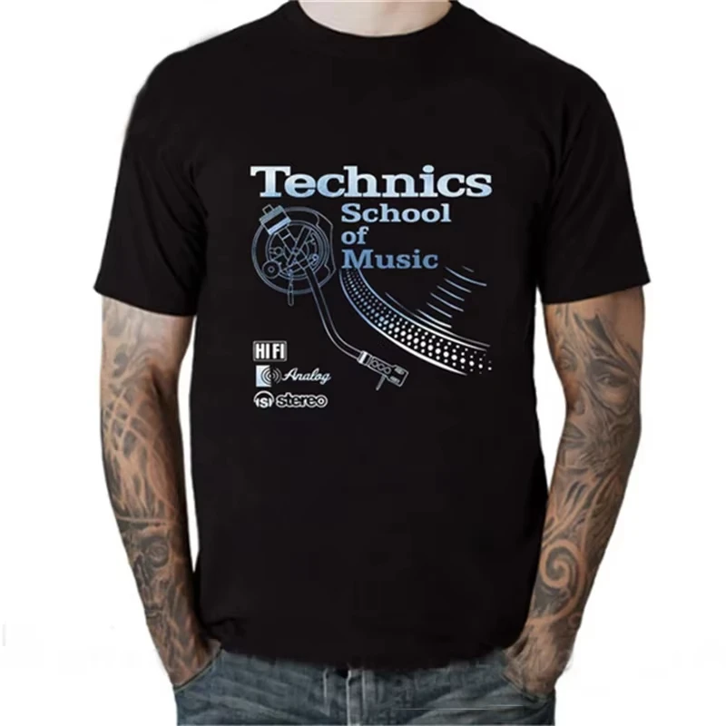 Tatooine Retro Deejay Shirt Play T Shirt Technics School of Music T-Shirt Men's Clothing Summer Vintage DJ Music Fashion T-shirt