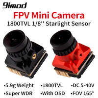 9IMOD FPV Camera 1800TVL 5MP 2.1mm 1/8 inch Starlight Sensor 5V-40V NTSC/PAL with OSD Internal for RC FPV Racing Drone DIY Parts