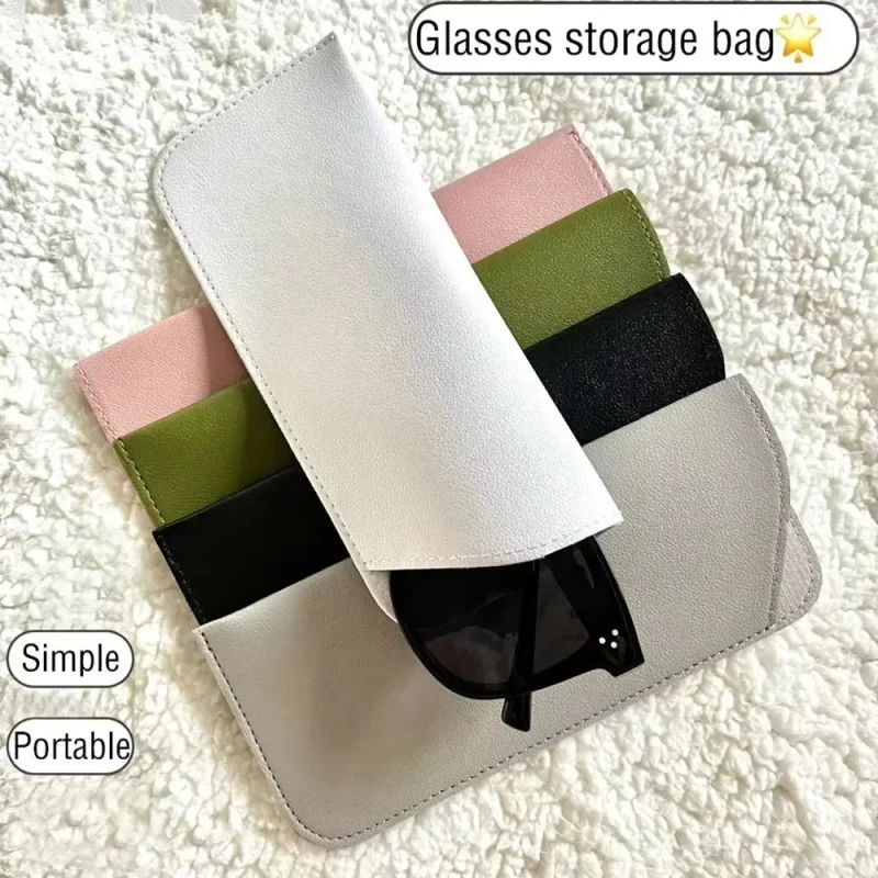 Simple Glasses Storage Bag Soft Sunglasses Bag Waterproof And Scratch Resistant Portable Dust-Proof Bag Cosmetic Bag Pencil Case