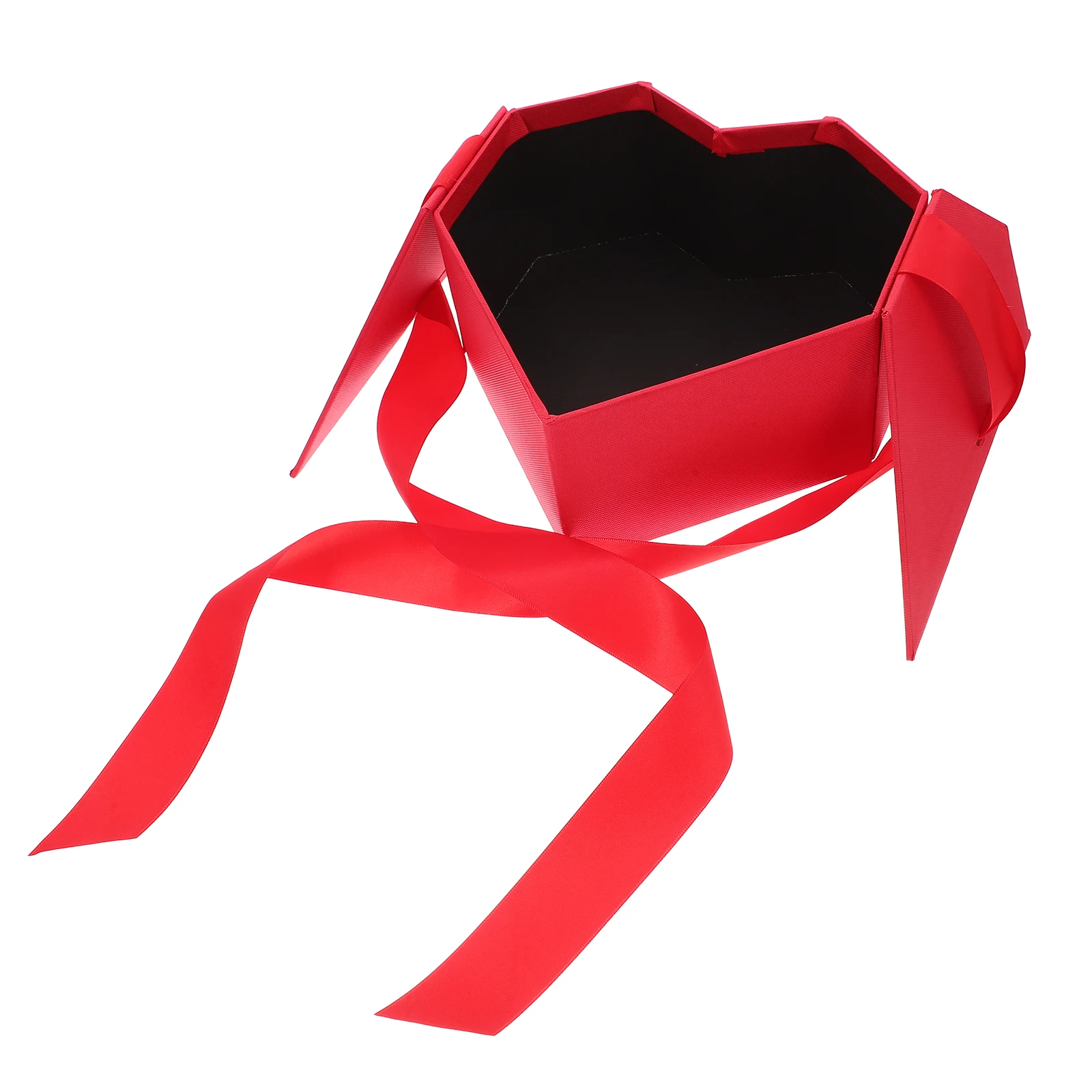 

Heart Shaped Gift Box Red Valentine Wedding Holiday Present Candy Chocolate Flowers Jewelry Storage No Assembly