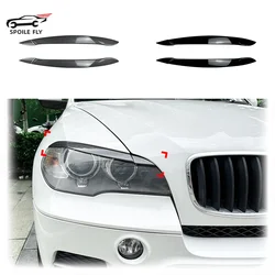 2X 2008 To 2013 For Bmw X5 E70 30i 30d 35d 35i 40d 48i 50i M50d X5M Front Headlight Eyebrows Eyelid Cover Lid Eyebrow By ABS