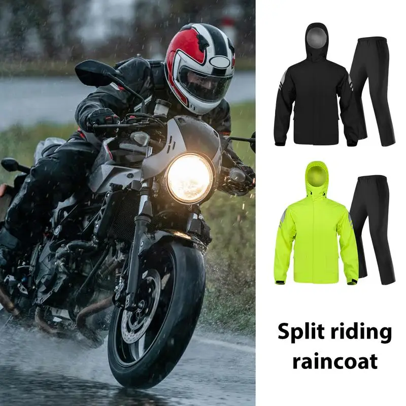 

Rain Suits For Men Waterproof Waterproof Rain Suit Breathable Protective Rain Jacket Eye-Catching Lightweight Rainwear Hiking