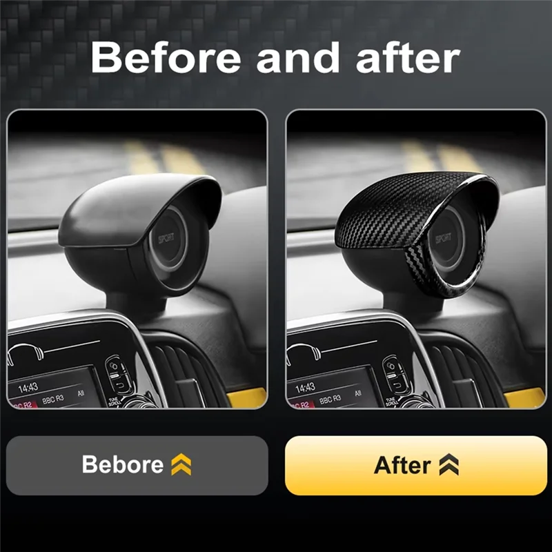 

Portable Car Turbo Ring Sticker Real Hard Carbon Fiber Cover For Abarth 595 2012-2023