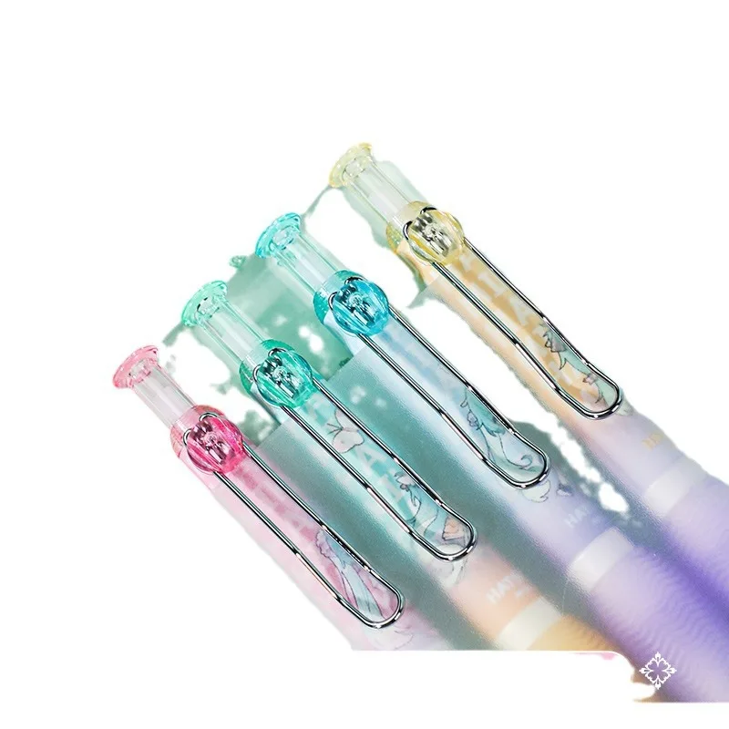 2/4 قطعة هاتسون ميكو هلام القلم أنيمي 0.5 مللي متر الحبر الأسود التجفيف السريع قلم حبر جاف لطيف قلم توقيع القرطاسية المدرسية طالب هدية