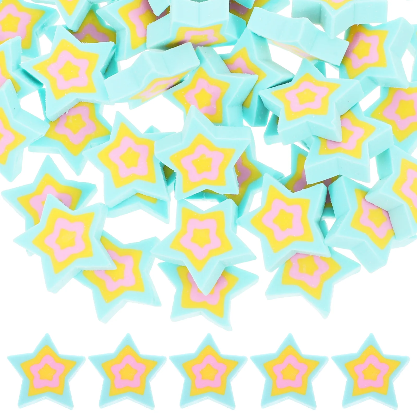 

50 Pcs Star Eraser Cute Cartoon Erasers Fun for Students Pentagram Mini Child