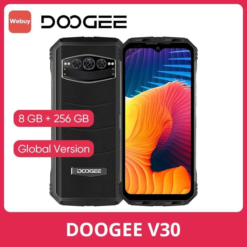 DOOGEE V30 5G Global Version Smartphone 108MP Triple Camera Dimensity 900 Octa Core 66W Fast Charging 6.58