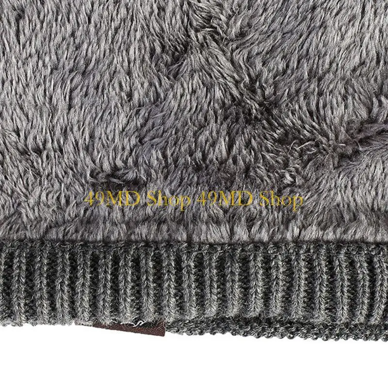 

49MD Женская и мужская зимняя шапка Модные вязаные черные серые шапки Осенняя шапка Толстая и теплая и