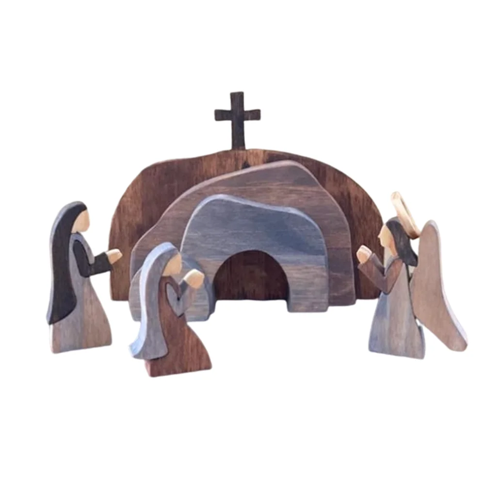 Church Utensils Easter Mincice Wooden Empty Tomb Catholic Decor Christmas Crib Birth Nativity Figures Orthodox