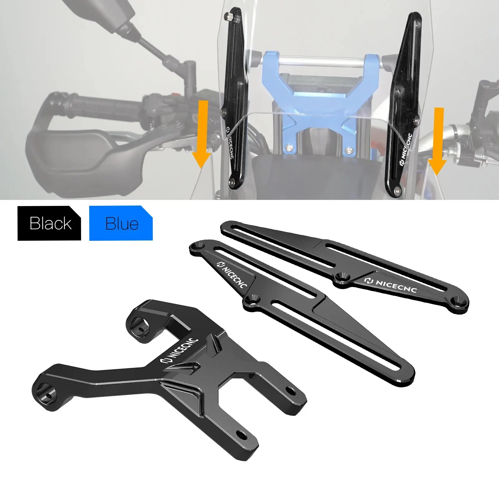 

For Yamaha Tenere 700 T700 XTZ 700 Tenere 700 2019-2022 2023 Windshield Adjusters Bracket Windscreen Holder Dash Stabilizer