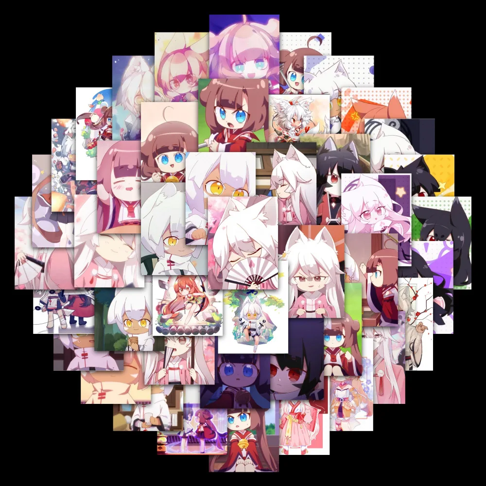 60 SZTUK Zdjęcia kotów Animacja Kreskówka Dekoracja Walizka samochodowa Etui na telefon komórkowy Naklejki materiałowe na notebooka