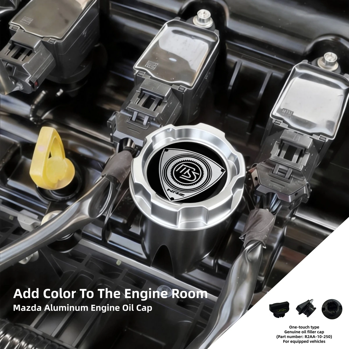 

Aluminum ENGINE Oil Cap for MAZDASPEED MAZDA 2,3,5,6 MAZDA6 WAGON MIATA MX-5 CX-3 CX-5 ATENZA CX-30 Axela Car Accessories JDM