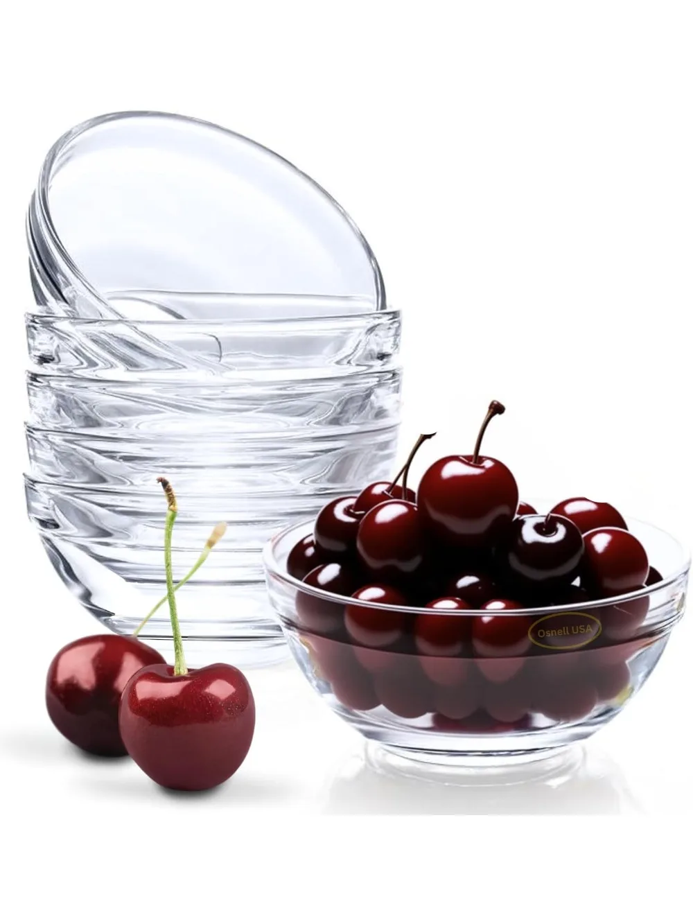 

Набор из 6 маленьких стеклянных мисок для приготовления пищи — диаметр 3,5 дюйма, 4 унции, можно использовать в микроволновой печи и в посудомоечной машине.