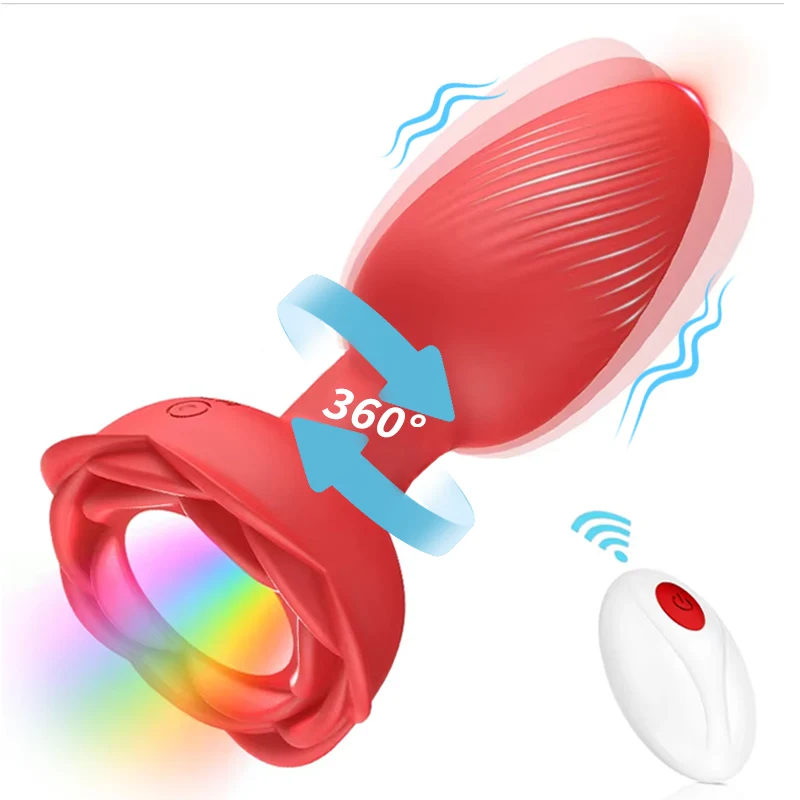 360 Remote Control Rotating Plugue Anal Vibrador Dildo Silicone Prostate Massager Anal Butt Plug Dilator Sex Toys For Women Men