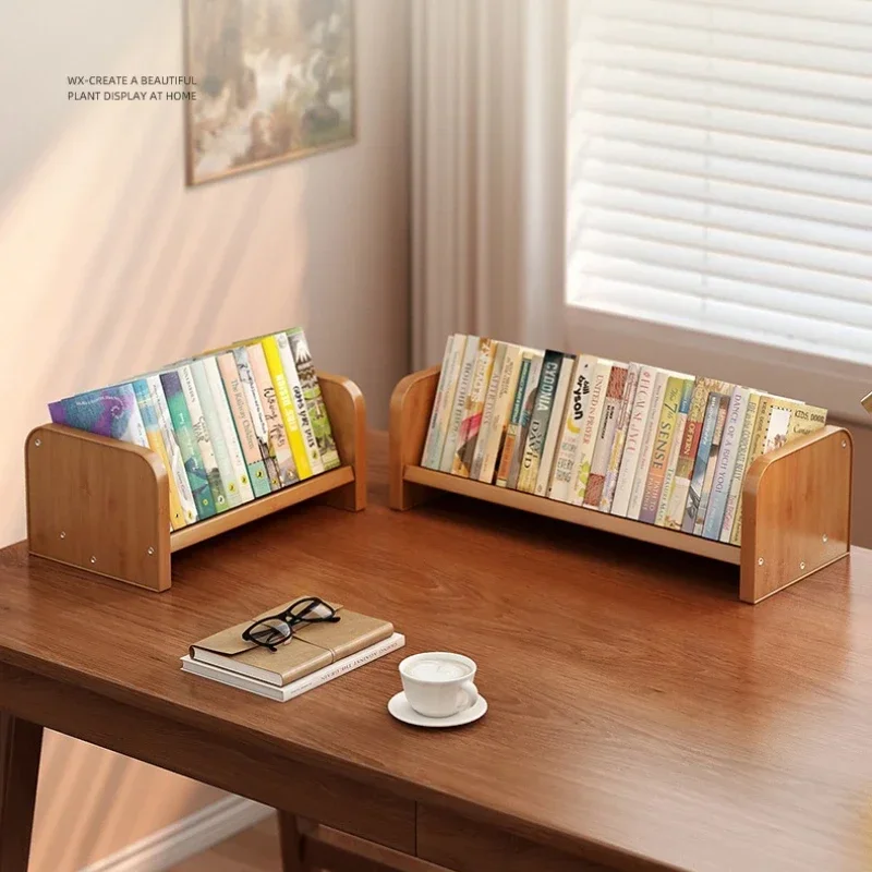 Multi-functional Bookshelf desktop shelf vertical solid wood simple small desk bedside book window sill bookcase bookcase