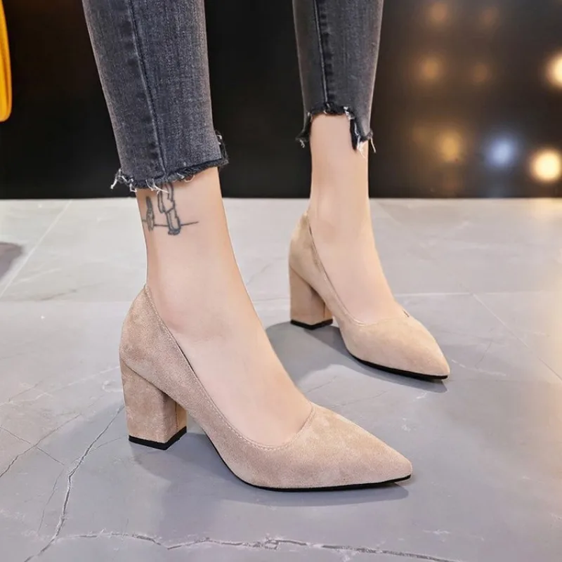 Women shoes Cute Pointed Toe High Quality 2024 Spring & Summer Office High Heel Shoes Lady Casual Sweet Comfort Party Pumps