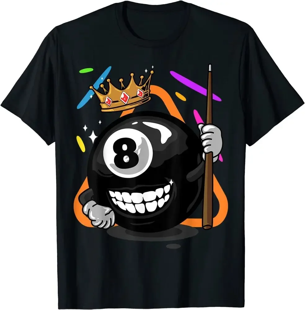 Billiard 8 Ball Pool Design Great Gift Idea Premium T-Shirt For Men Clothing Women Short Sleeve Tees Y2K Tops New Arrival