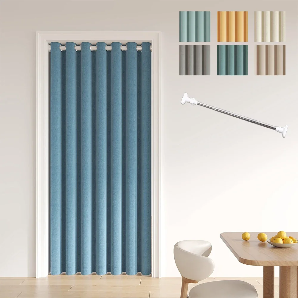 

Solid Color Shading and Thermal Insulation Partition Door Curtain Household Cloth Bedroom Fitting Room Partition Room Divider