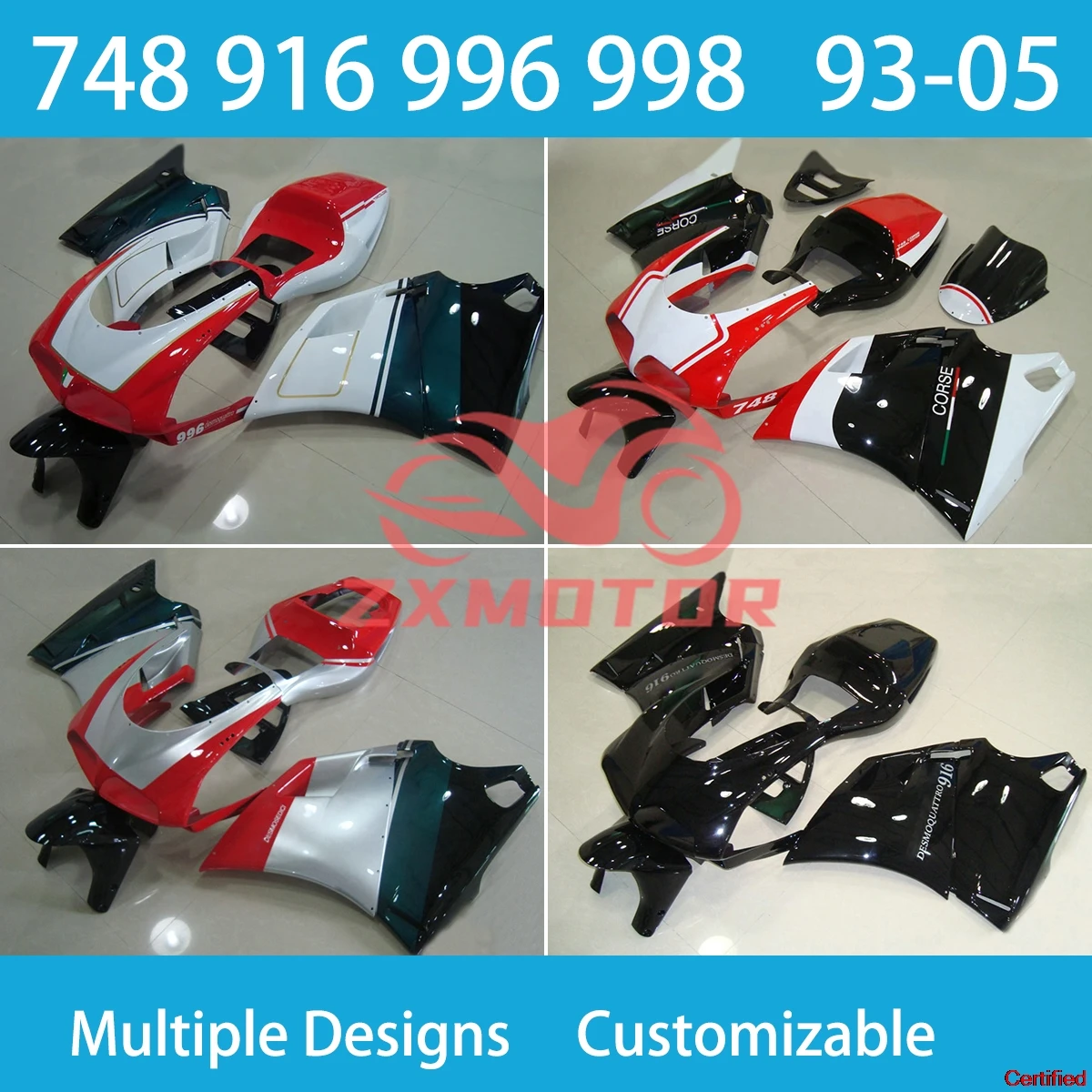 Full Fairings for Ducati 748 916 996 1993-2005 Motorcycle Fairing Kit 93 94 95 96 97 98 99 00 01 02 03 04 05