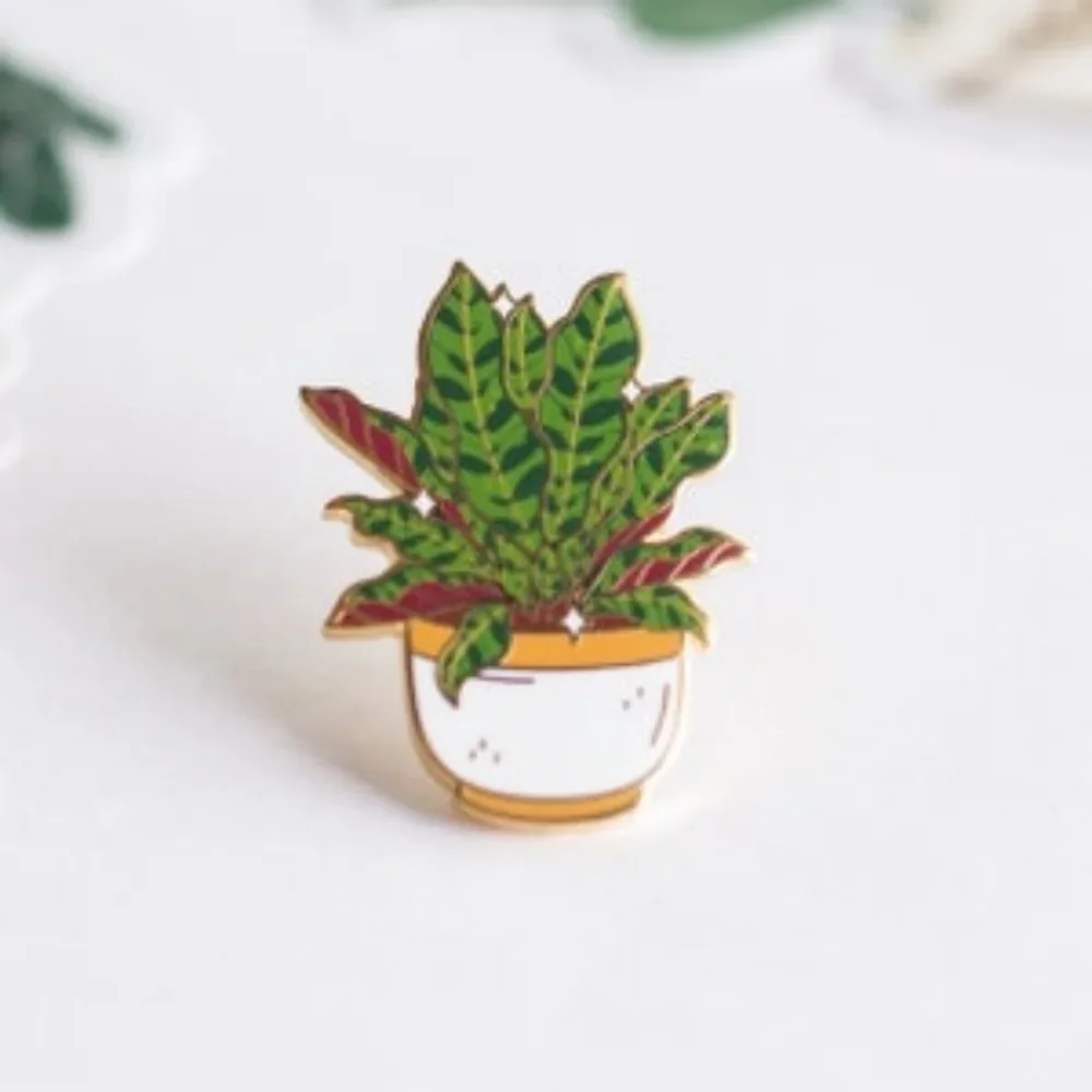 Hoya Splash Plant Enamel Pin | Houseplant Lapel Pins Badge | Potted Plant Brooch | Gifts for Plant Lover