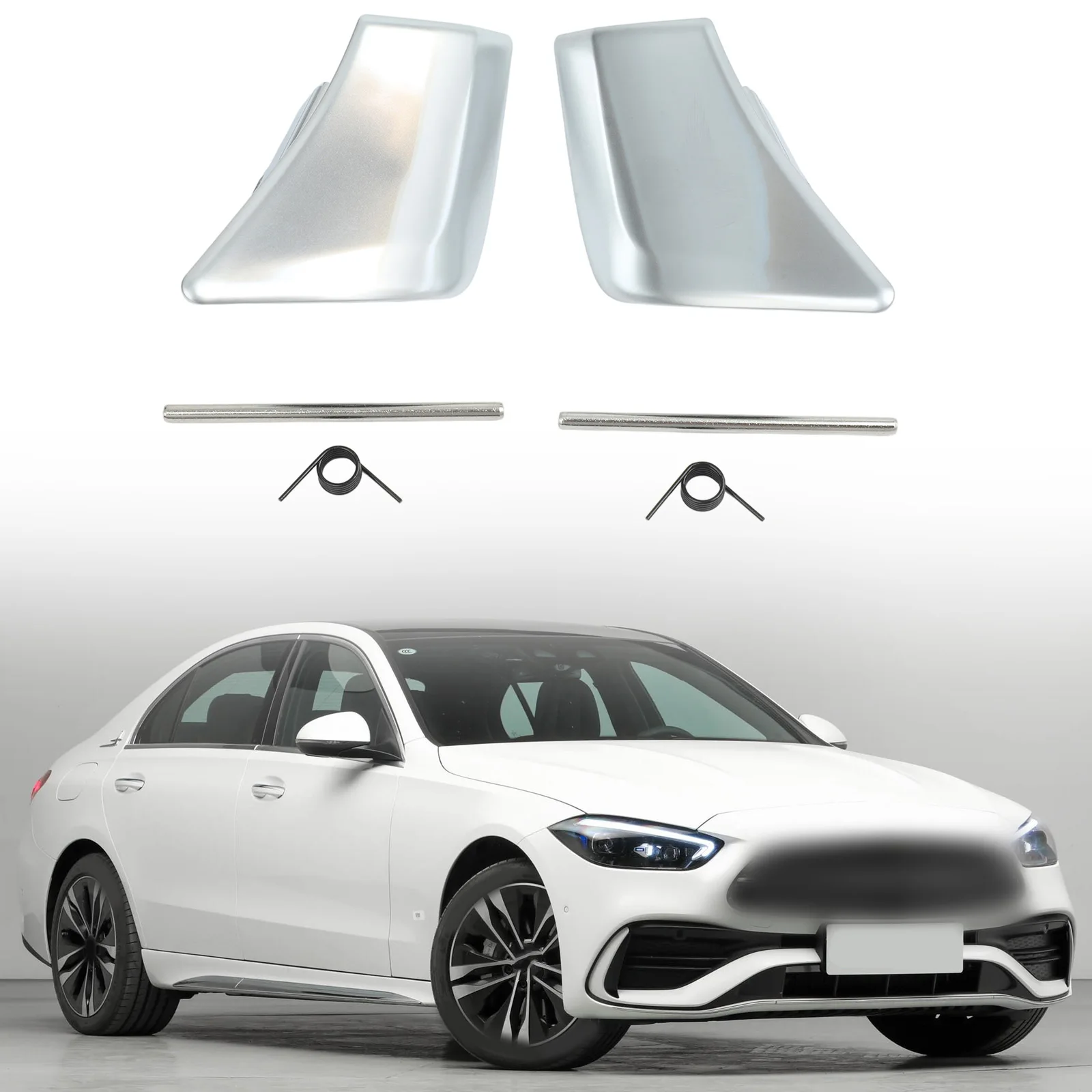 75x70mm Seats Back Handle Matte Silver Right+Left ABS+PC Electroplating For Mercedes C-Class Coupe For Mercedes E-Class Hot Sale