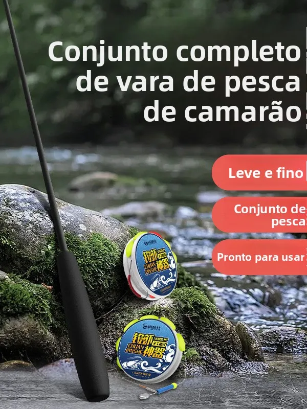 conjunto-de-vara-de-pesca-para-camarao-compacto-portatil-vara-de-pesca-para-criancas-leve-fibra-de-carbono-ajuste-suave