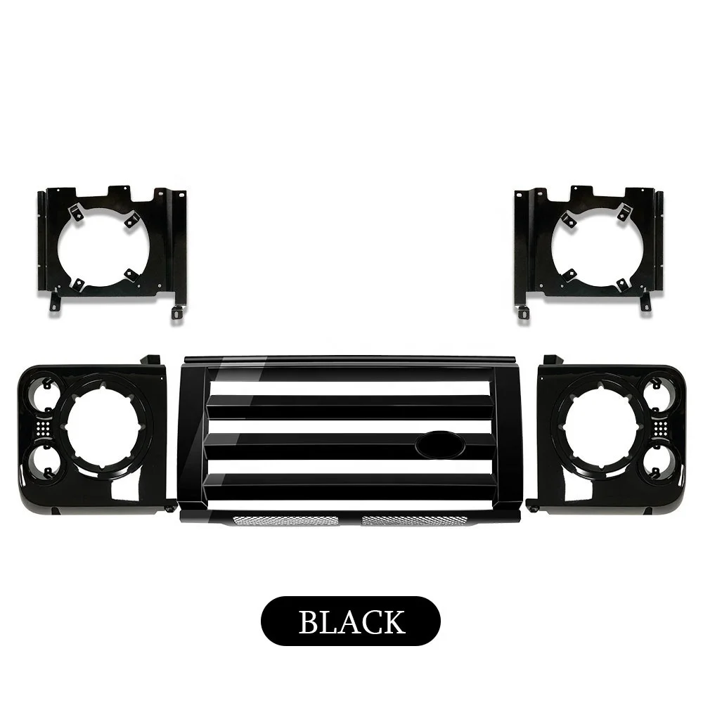 SVX STYLE FRONT GRILLE + HEADLAMP CASES ORIGINAL LIGHTS FITS LAND ROVER DEFENDER 90 110