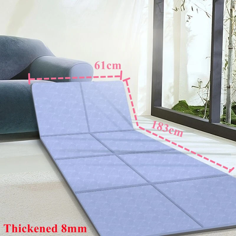1PC 1830x610x8mm Thick Eco-Friendly TPE Foldable Yoga Mat Double-Sided Non-Slip Travel for Pilates and Floor Workouts Indoor