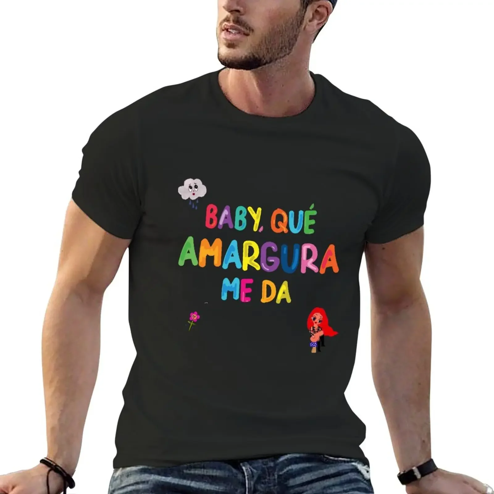 

AMARGURA Karol G lyrics T-Shirt anime clothes oversizeds heavyweight t shirts for men