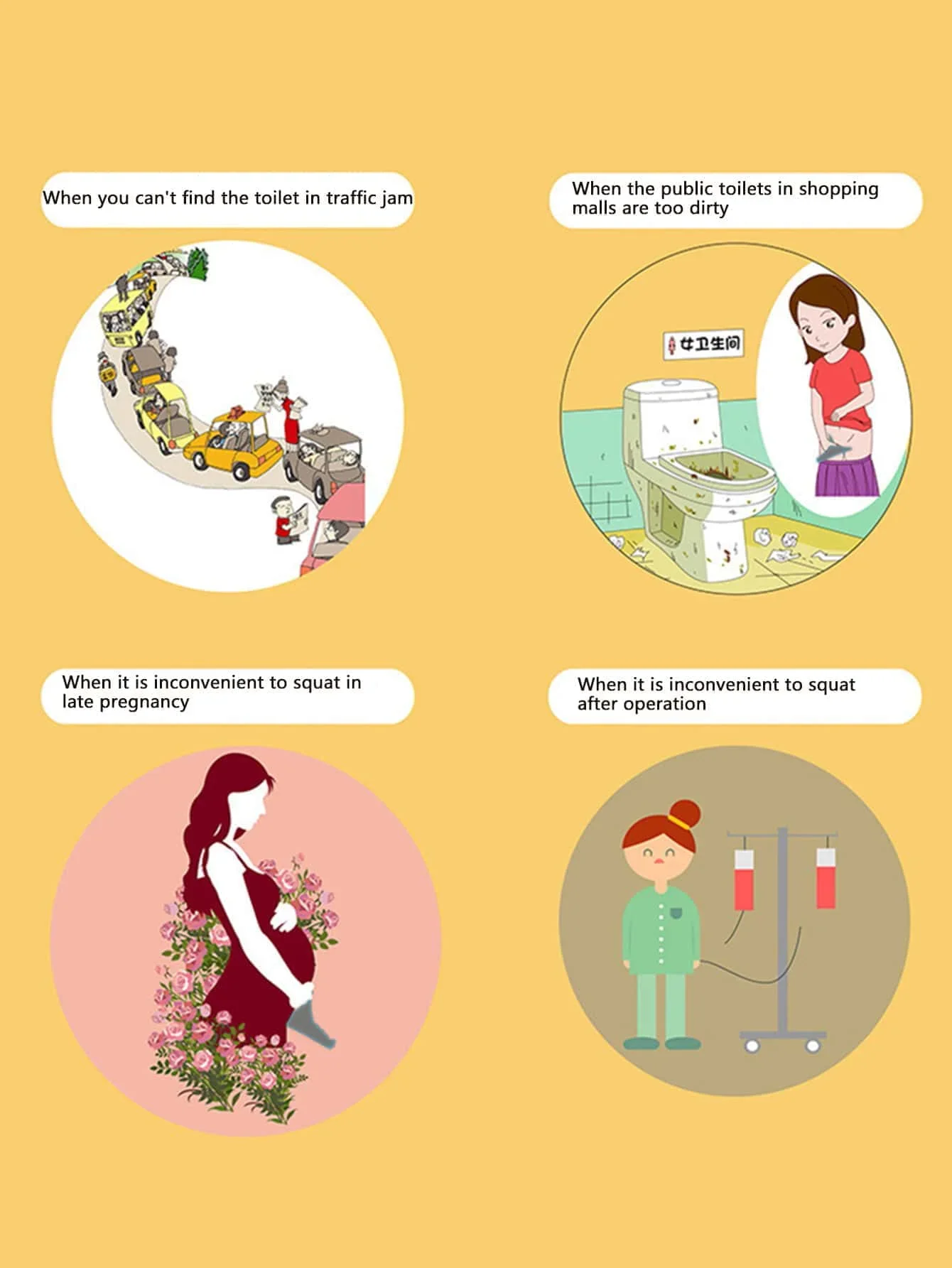 قطعة واحدة من مبولة البلاستيك المحمولة باللون الرمادي، قمع مبولة بلاستيكي للأماكن الخارجية، أساسيات السفر