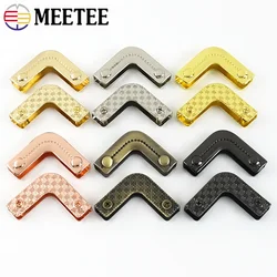 5-50Pcs Corner Protector Metal Buckles for Purse Edge Protection Clip Clasp Bag Decoration Hook Handbag Cover Corners End Lock