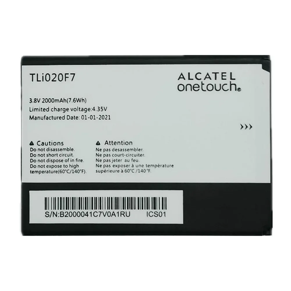 Original Battery For Alcatel One Touch Pixi 4 (5) 5.0 5045D Pop 2 5042D C7 7040 7040D 7041 7041D J720 J720T J726T-so2 TLi020F7