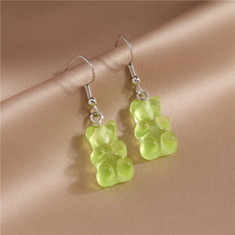 Nette Gummibärchen Ohrstecker für Frauen Candy Farben Tier Baumeln Ohrringe Brincos Femme Mädchen Party Urlaub Schmuck Geschenke – Detail 26