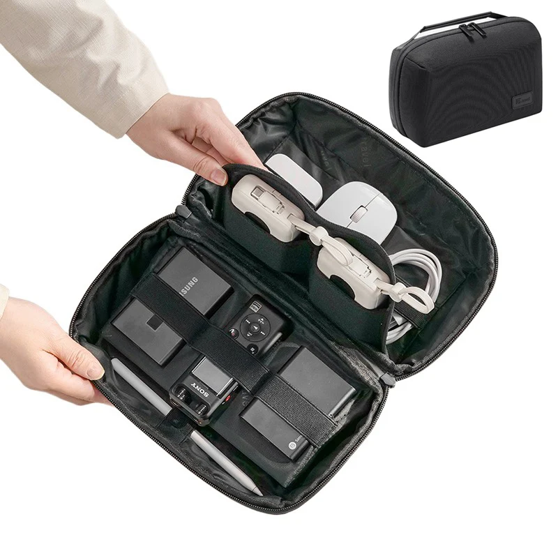 

Многофункциональная цифровая сумка для хранения Power Bank U-диска, кабель для передачи данных, мышь, портативные дорожные аксессуары, органайзер для технического хранения