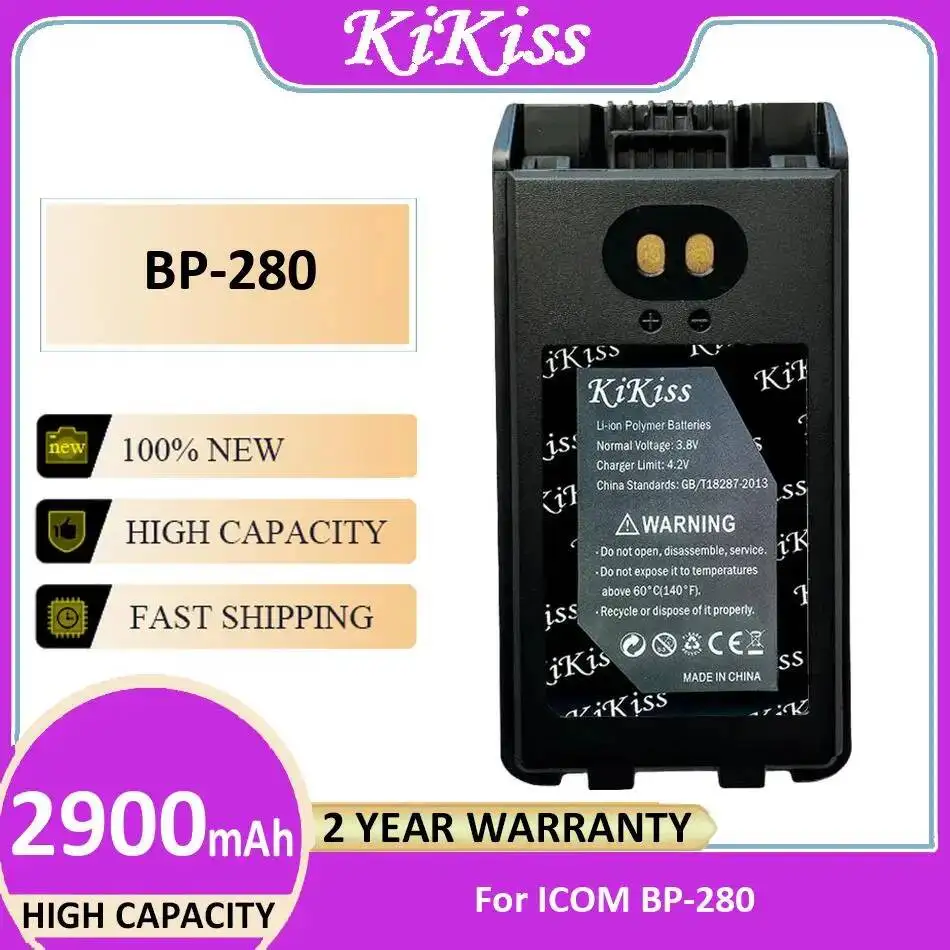 

2900Mah High Performance Two Way Radio Battery For Icom BP-280 Capacity