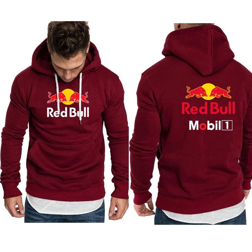 2025 New Red Bull Hoodie Fashion Outdoor Sports 3D Printing Men's Pullover Outdoor Sportswear Racing Hoodie Red Bull Clothing