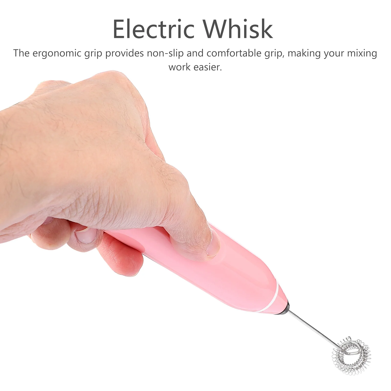 

1 set Electric Whisk Stainless Steel Handheld Milk Frother For Coffee Kitchen Diy Bubble Making Tool Multifunctional Mixer