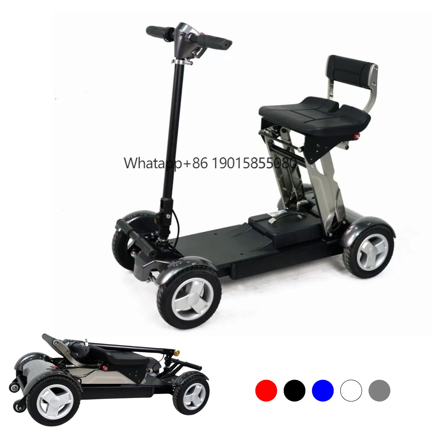 

MUNIU Wholesale Handicap Foldable Disabled Mobility Scooter 4 Wheel Folding Electric Mobility Scooter Elderly